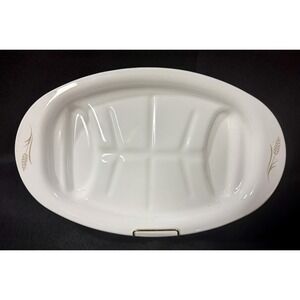 CORNING Ware Golden Wheat Oval W-19 Meat Serving Platter 16.5 x 10.25 VTG EUC